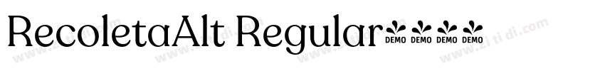 RecoletaAlt Regular字体转换
